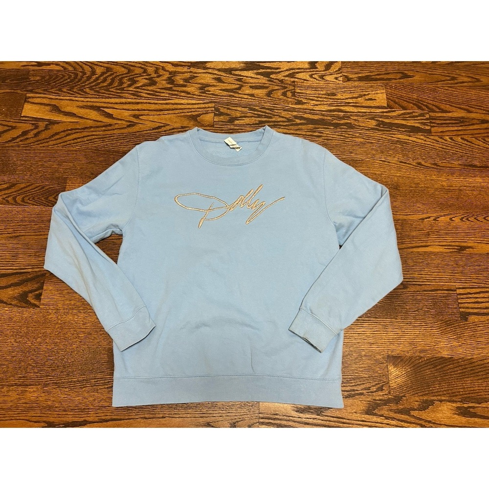 Dollywood Tennessee Dolly Parton Blue Crewneck Sweatshirt Size Medium - Picture 2 of 7